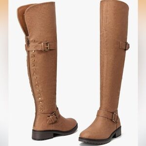 Brown Over The Knee Women's Boots - 7